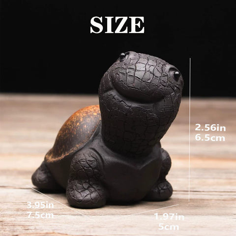 EAEDMY tortuga de arcilla morada, ideal para hogar y bienestar.