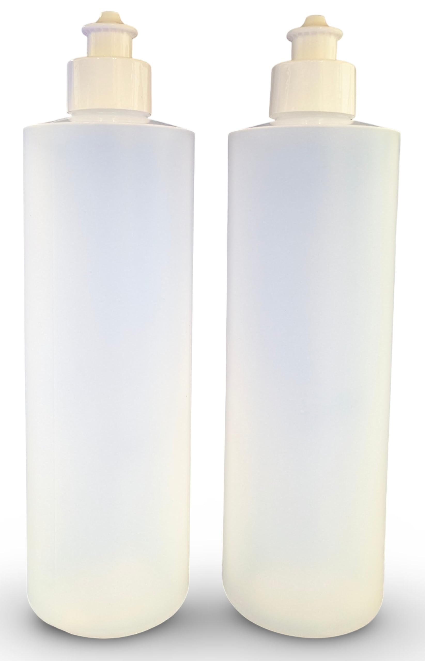 Earth's Essentials 2Pack botellas HDPE de 16oz listas para lociones y champús.