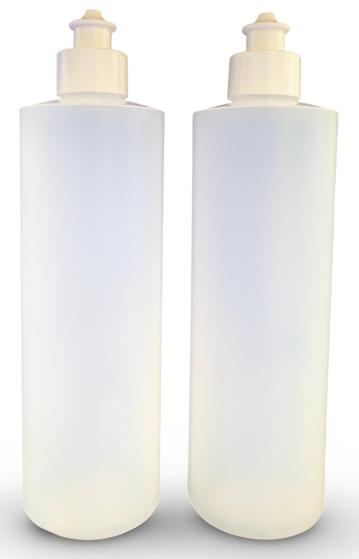 Earth's Essentials 2Pack botellas HDPE de 16oz listas para lociones y champús.