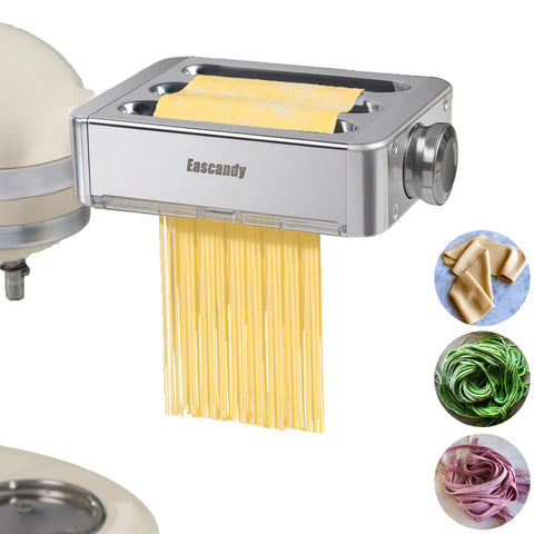 Eascandy pasta 3 en 1 en acero: laminación de láminas uniforme.