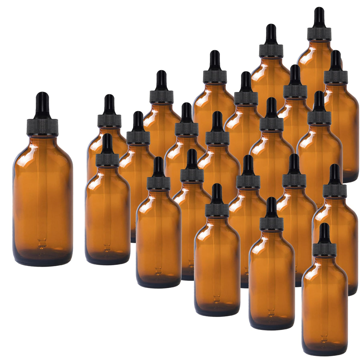 Easeen botella de vidrio ámbar 4oz para aceites esenciales protege de la luz.