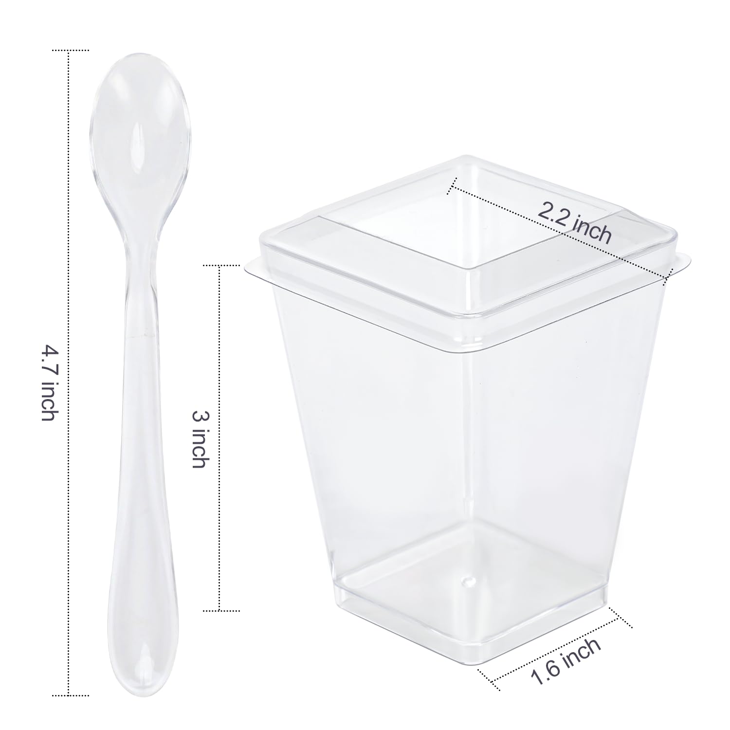 Conjunto Easercy de 50 vasos con tapas para fiestas