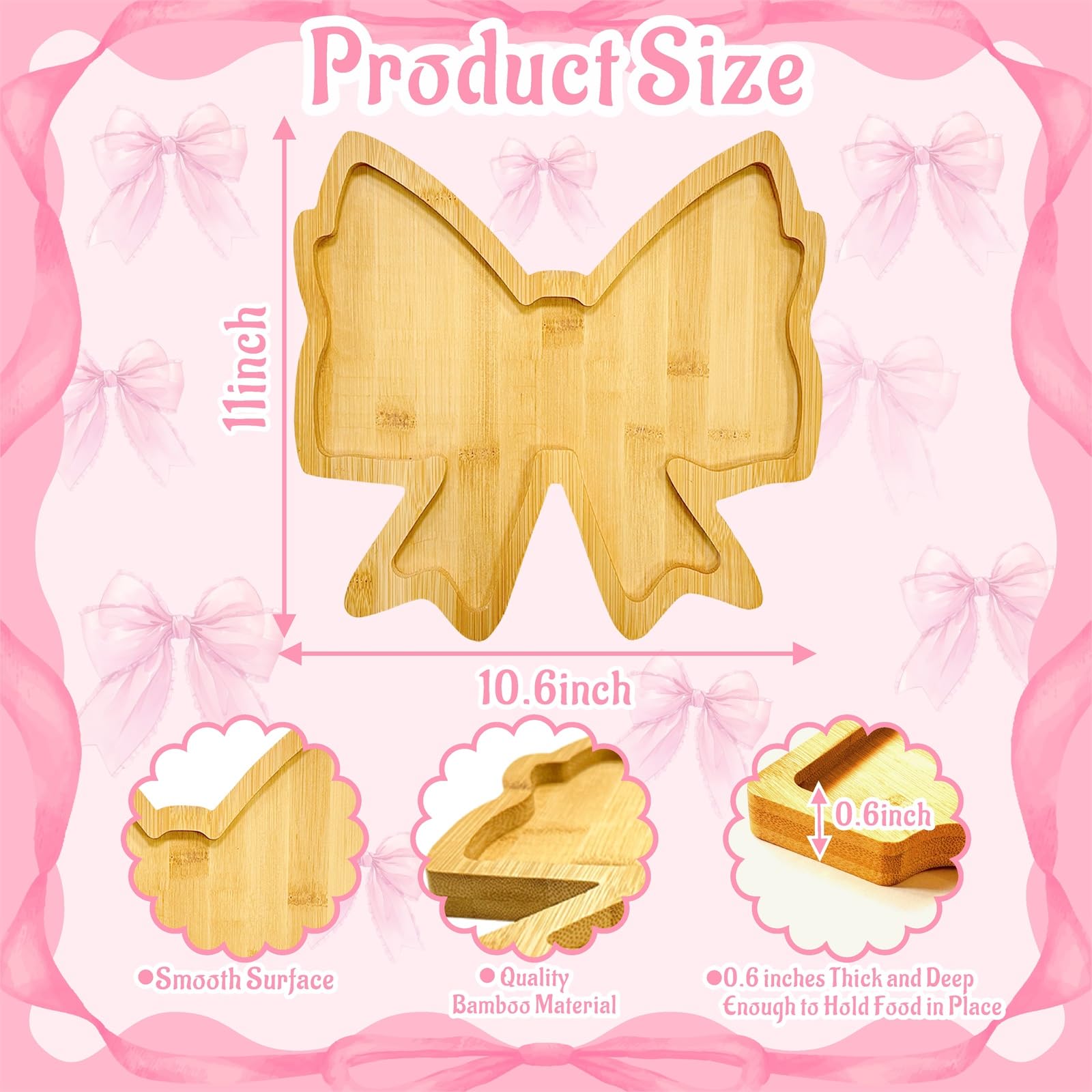 Caja decorativa de madera con lazo para dulces, de Easma.
