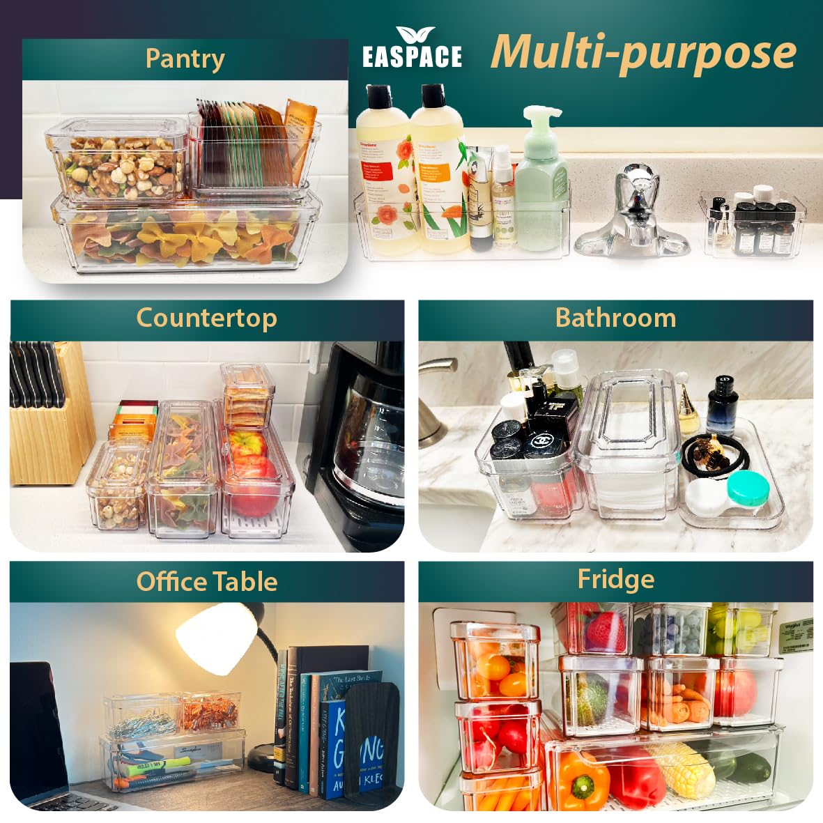 EASPACE organización rápida para comidas y meriendas semanales