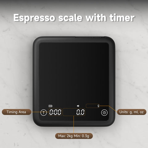 Eastartist escala de café mini con pantalla LED clara para lecturas rápidas