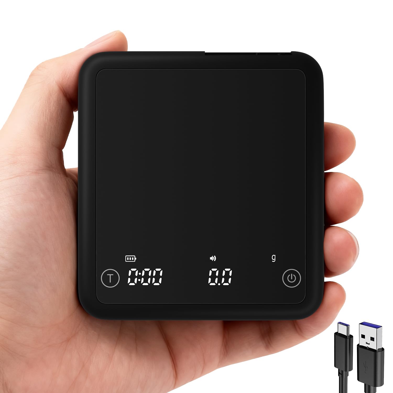 Eastartist escala de café mini, tamaño compacto ideal para casa o viaje