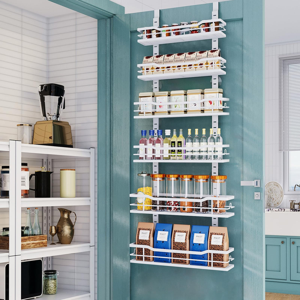 Eastherry organizador puerta 6-estantes para especias y frascos.
