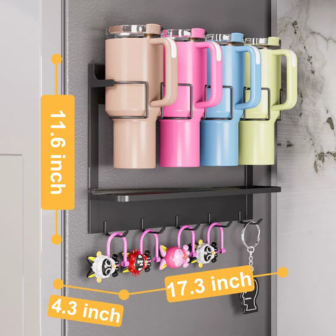 EastTowest estante con ganchos para tazas y utensilios, ahorro de espacio.