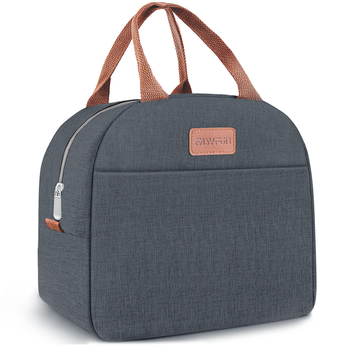 EASYFUN bolsa de almuerzo navy, vista frontal, ideal para transportar comida y snacks.