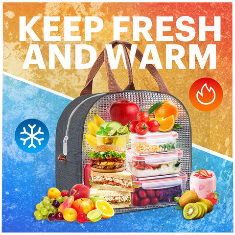 EASYFUN bolsa de almuerzo navy, capa impermeable para uso en exteriores.