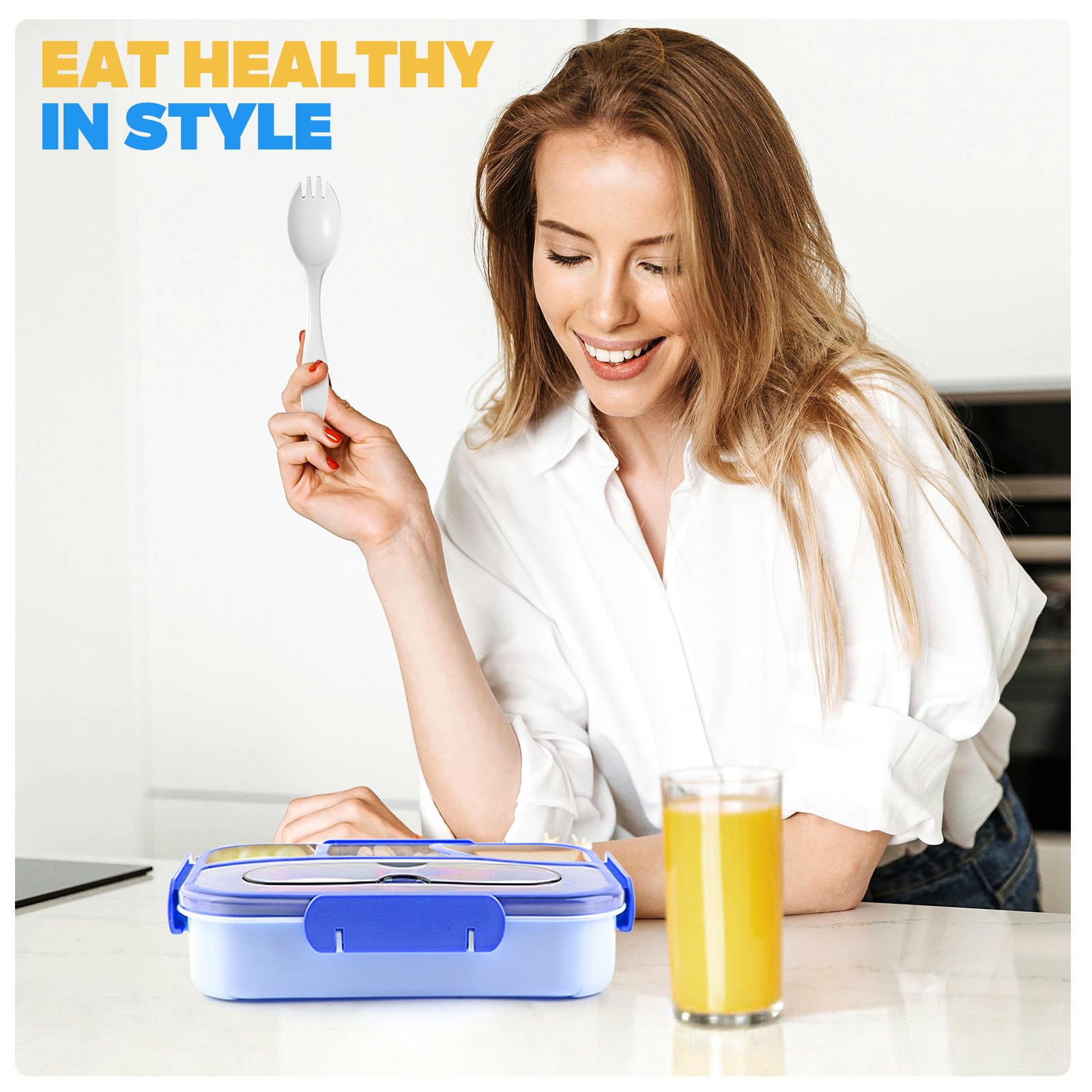 EASYFUN Bento Box en color azul, ideal para transportar comidas