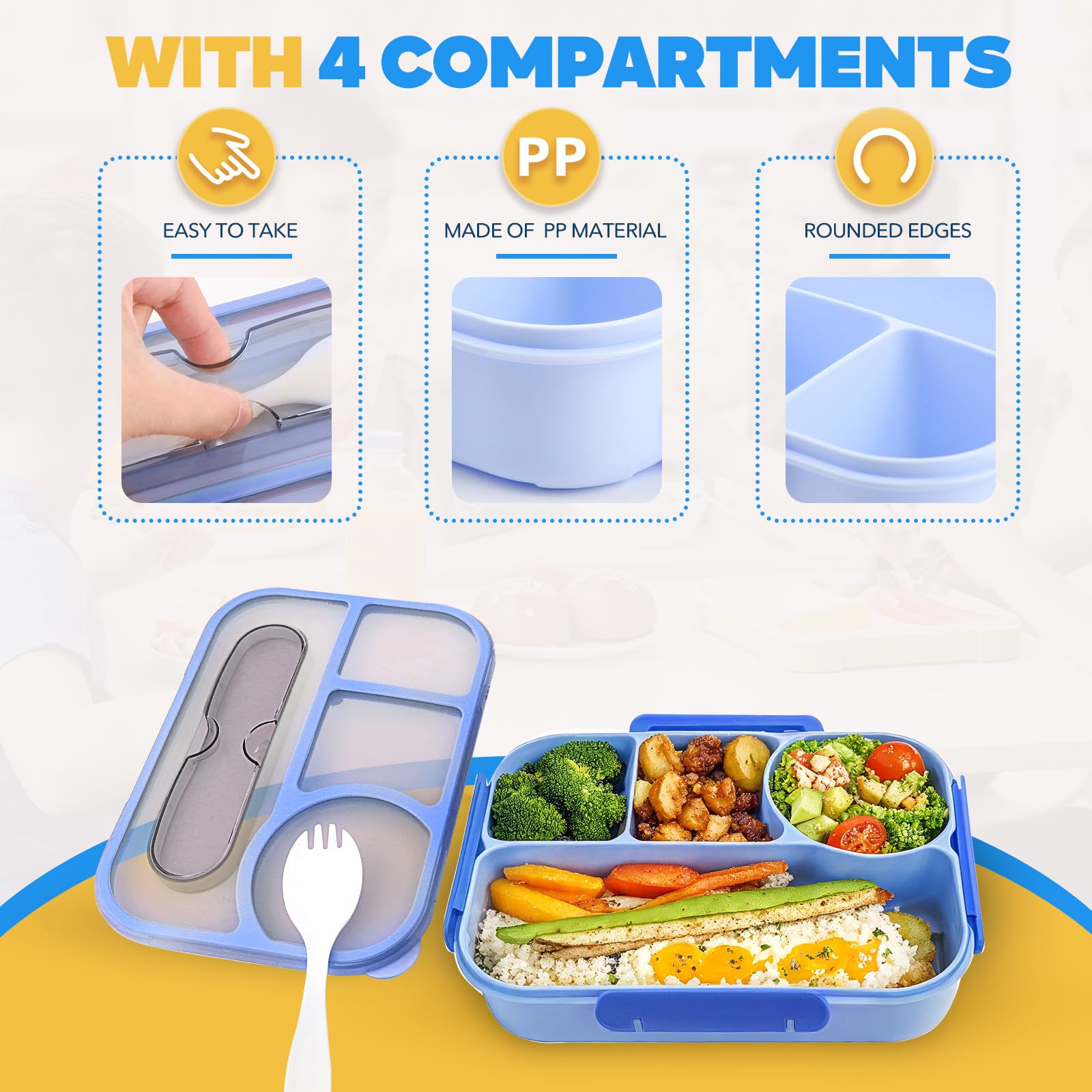 EASYFUN Bento Box resistente a caídas para uso diario