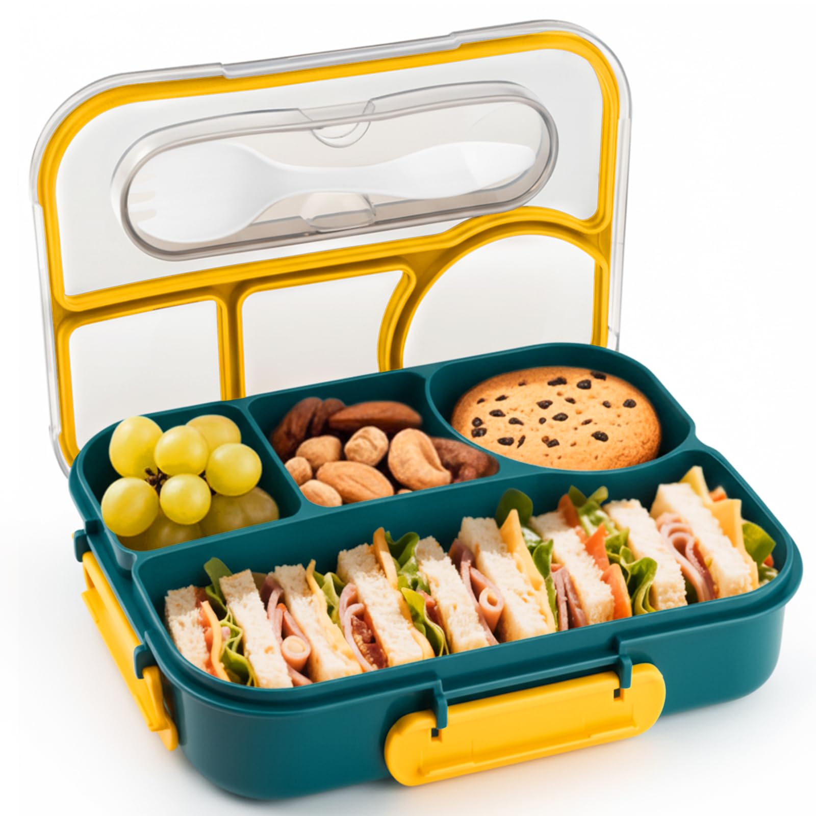 Caja EASYFUN Bento Box con 4 compartimentos para organizar comidas.