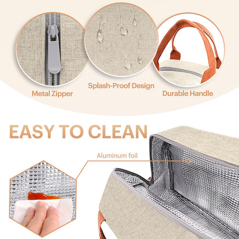 EASYFUN bolsa de almuerzo exterior impermeable de Oxford para exterior