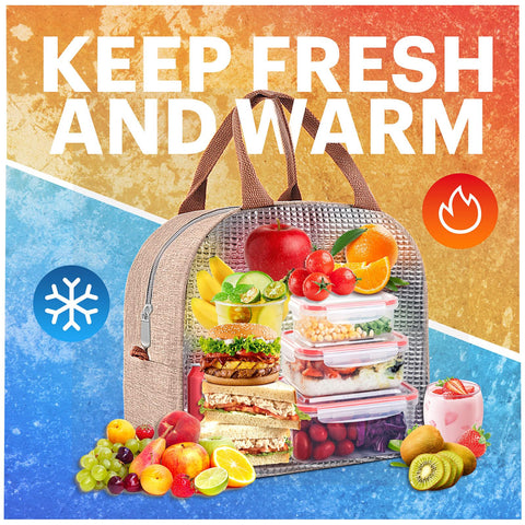 EASYFUN bolsa de almuerzo con asa resistente para llevar cómodo