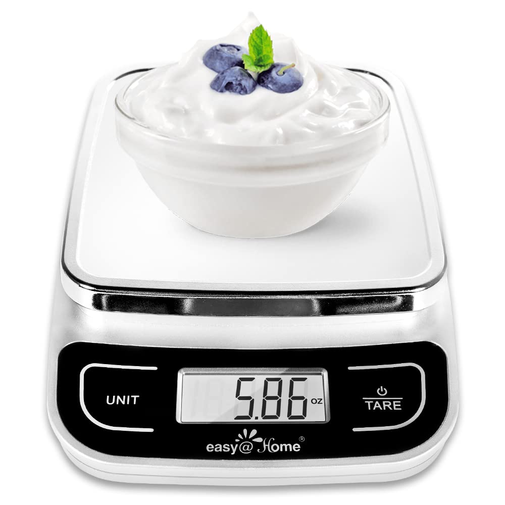 Easy@Home balanza de cocina con plataforma amplia para medir ingredientes con precisión