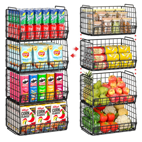 easykitch bandejas para despensa apilables, optimizan espacio y acceso rápido