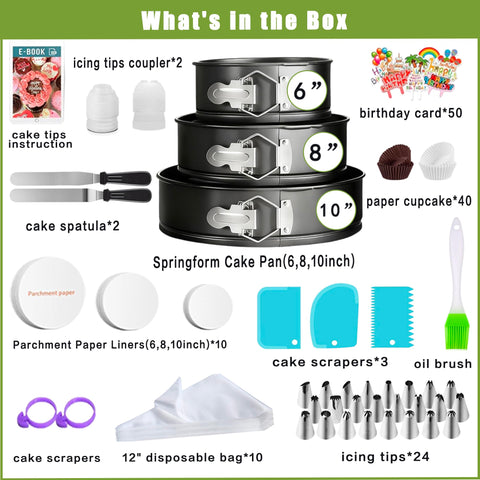 Set de moldes springform Easynzery antiadherentes para hornear sin fugas.
