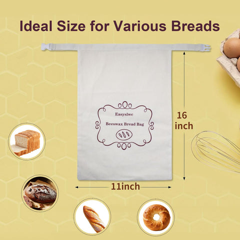 Bolsas EASYSLWC con cera de abejas para almacenamiento del pan.