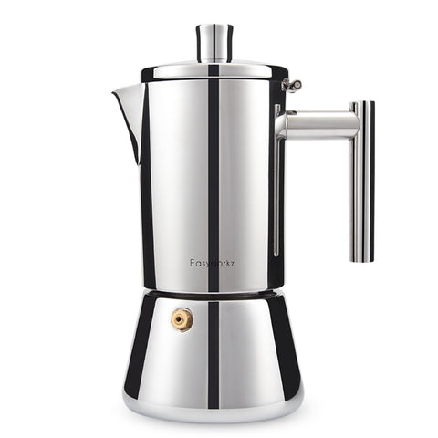 Easyworkz Diego cafetera espresso moka en acero inoxidable, lista para uso diario