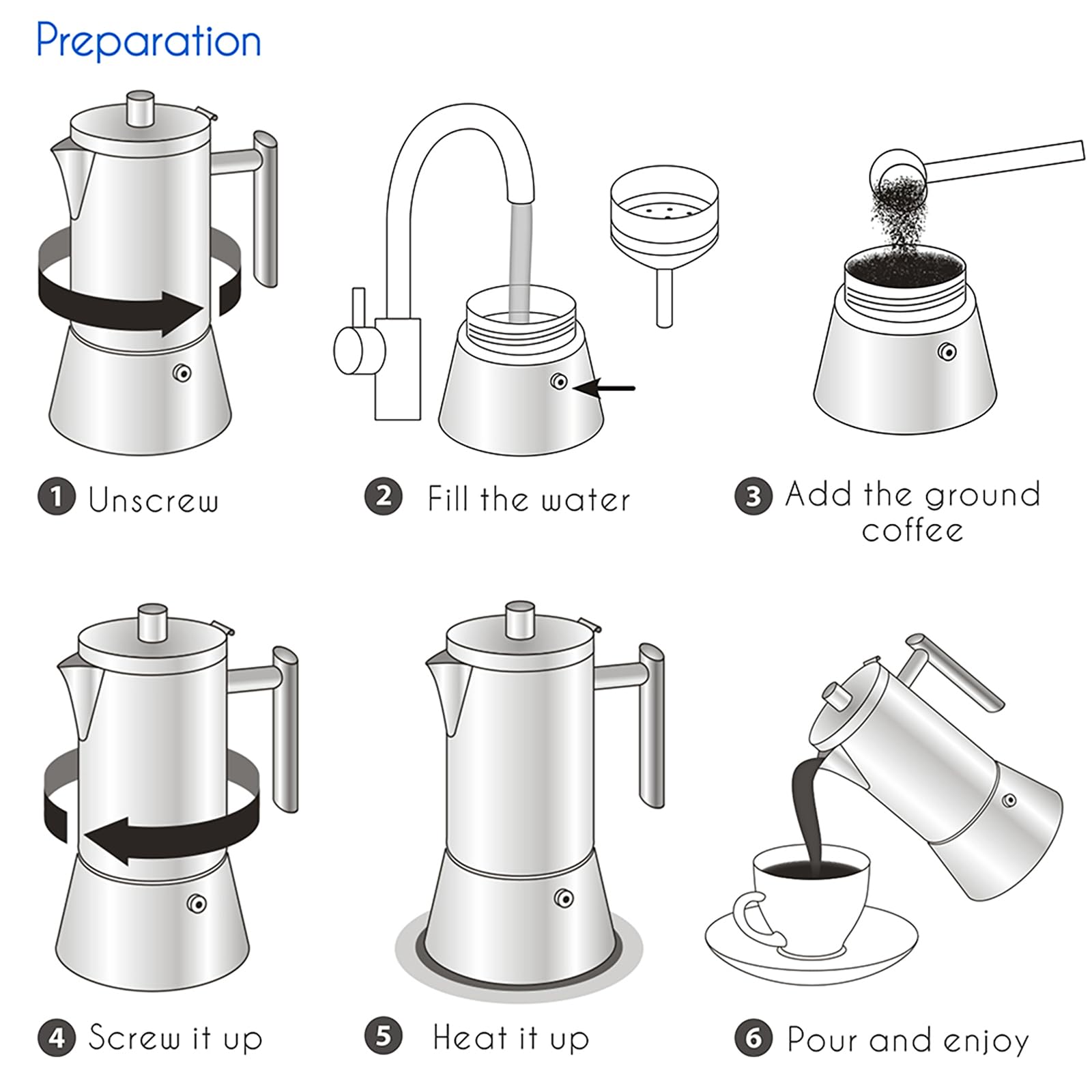 Easyworkz Diego capacidad de seis tazas para espresso intenso y comodo