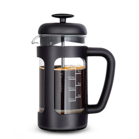 Prensa Easyworkz de 12 oz con vidrio borosilicato para café o té caliente.