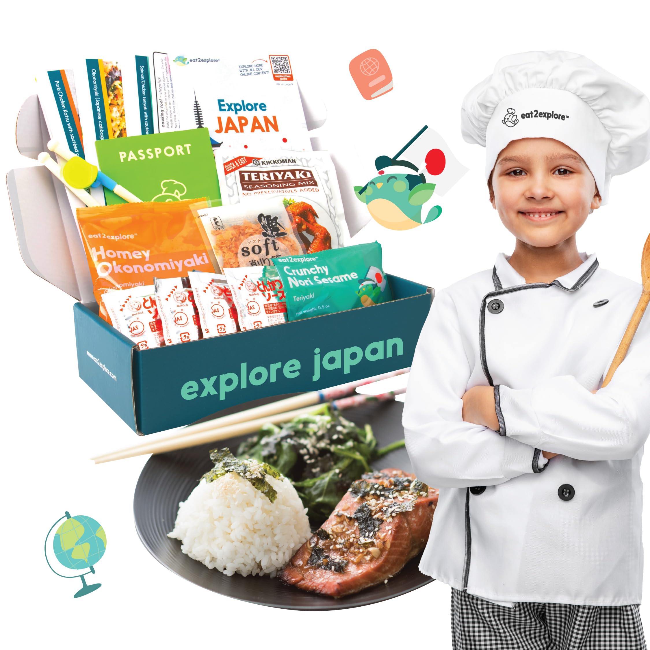Eat2Explore kit de cocina para niños con 17 piezas, ideal para aprender jugando