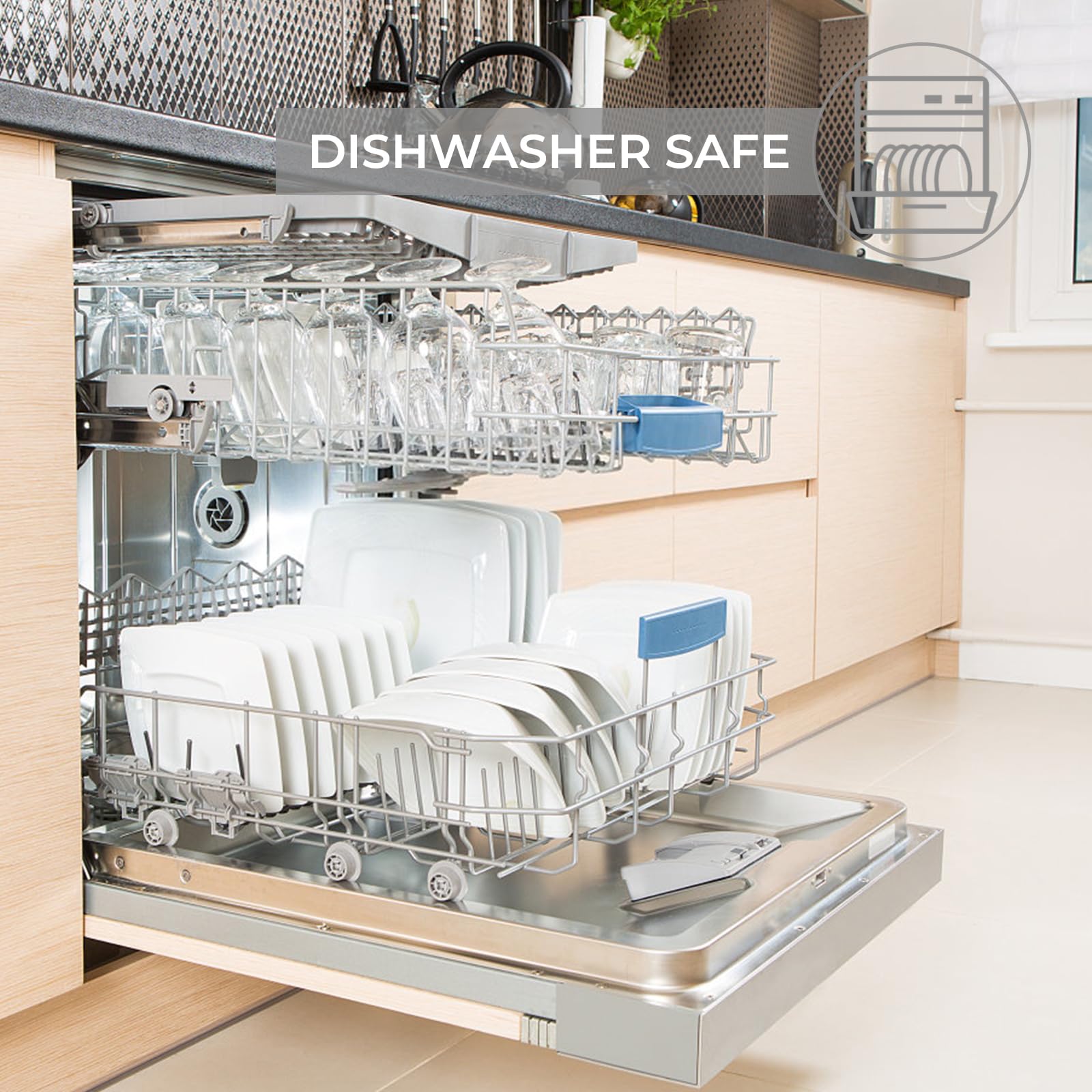 Tarro Mason Eathtek 240 ml libre de BPA para almacenamiento seguro.