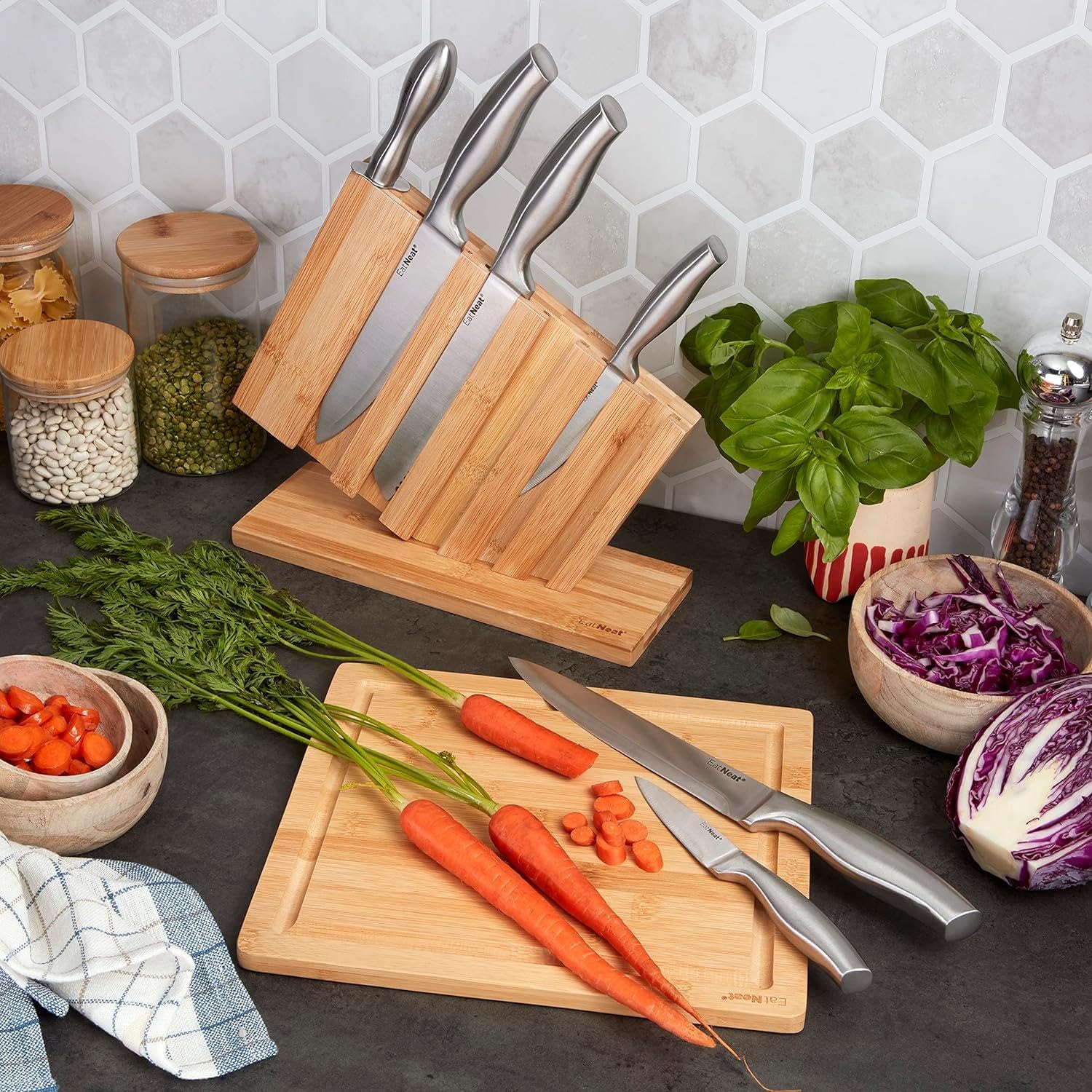 EatNeat afilador de cuchillos, mantiene filo entre usos.