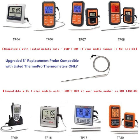 Sonda eBasics compatible con modelos Thermopro para reemplazo confiable.