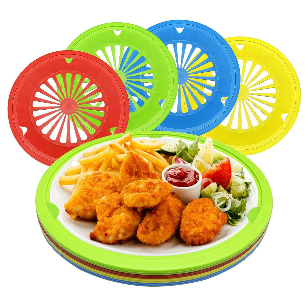 EBIGIC soportes para platos de papel con encaje, ideal para comidas al aire libre