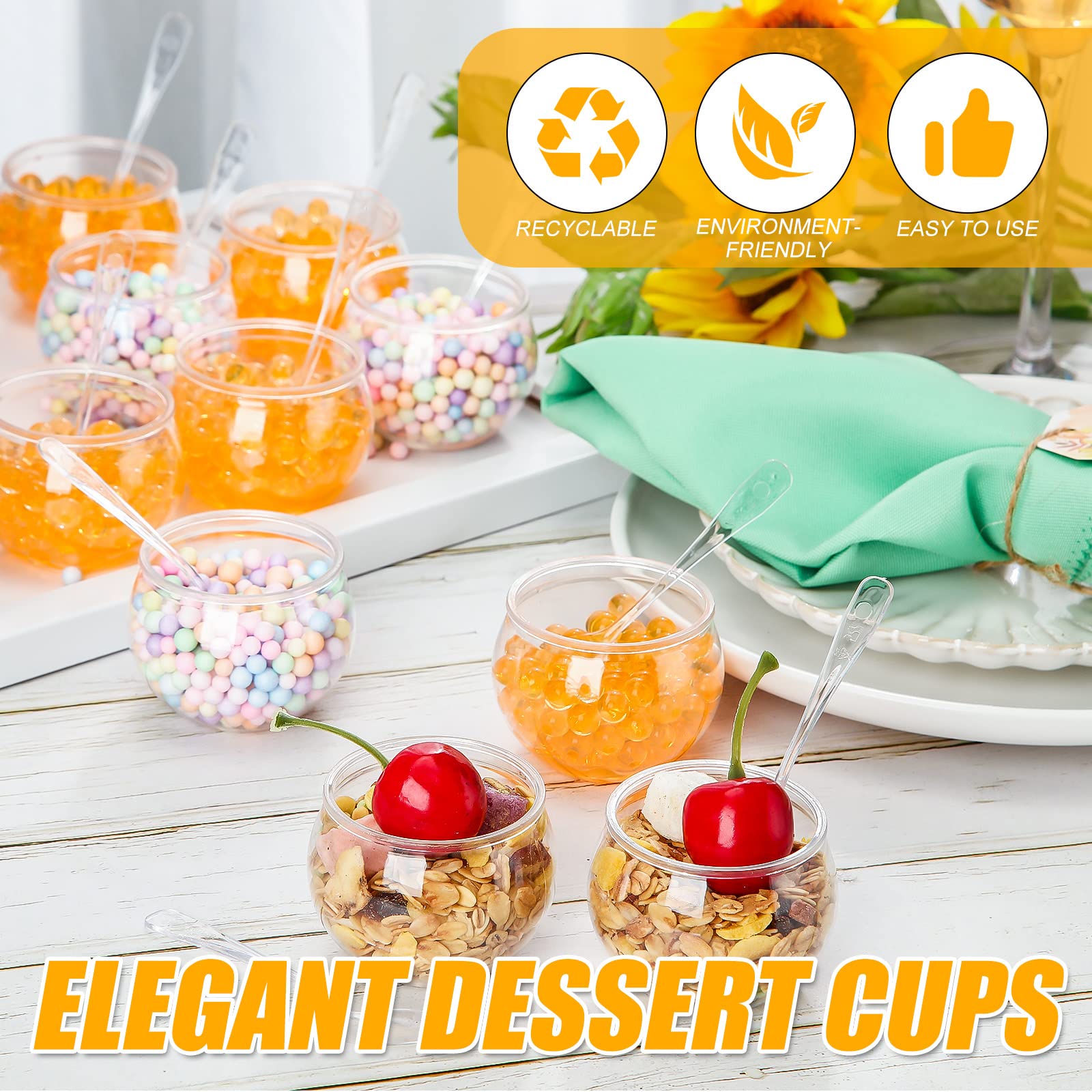 Copas de postre mini EBOOT para bodas y celebraciones.