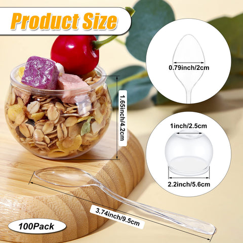 Cucharas a juego EBOOT para copas postre, ideal para porciones.