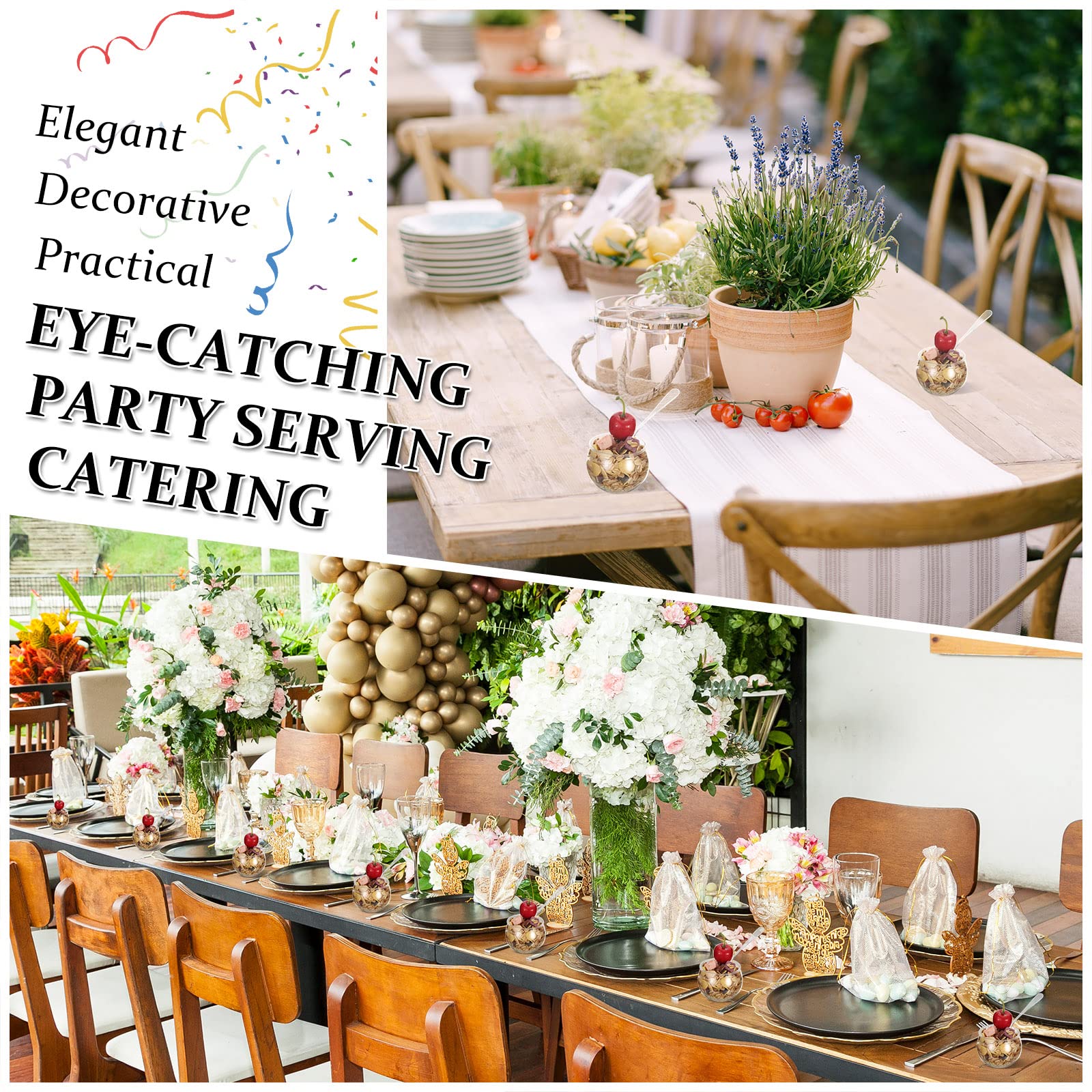 Set de copas y cucharas EBOOT para eventos.