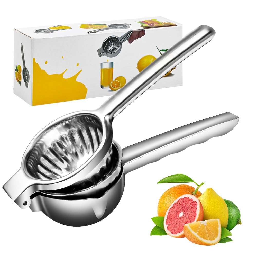 EBUTY exprimidor de limón en acero inoxidable para jugo limpio y sin semillas.