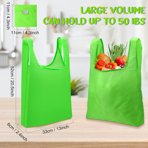 Eccliy bolsas reutilizables dobladas y compactas para guardar en bolso.