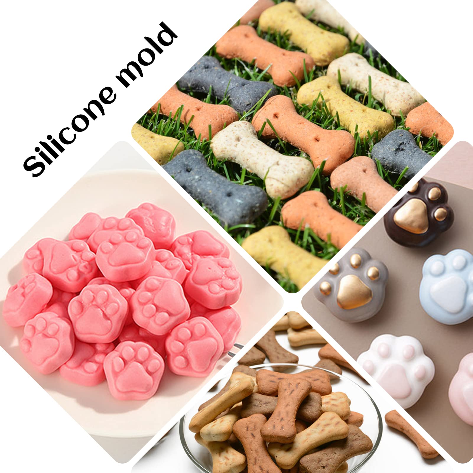 Moldes de silicona Ecerangus aptos para horno, microondas y lavavajillas.