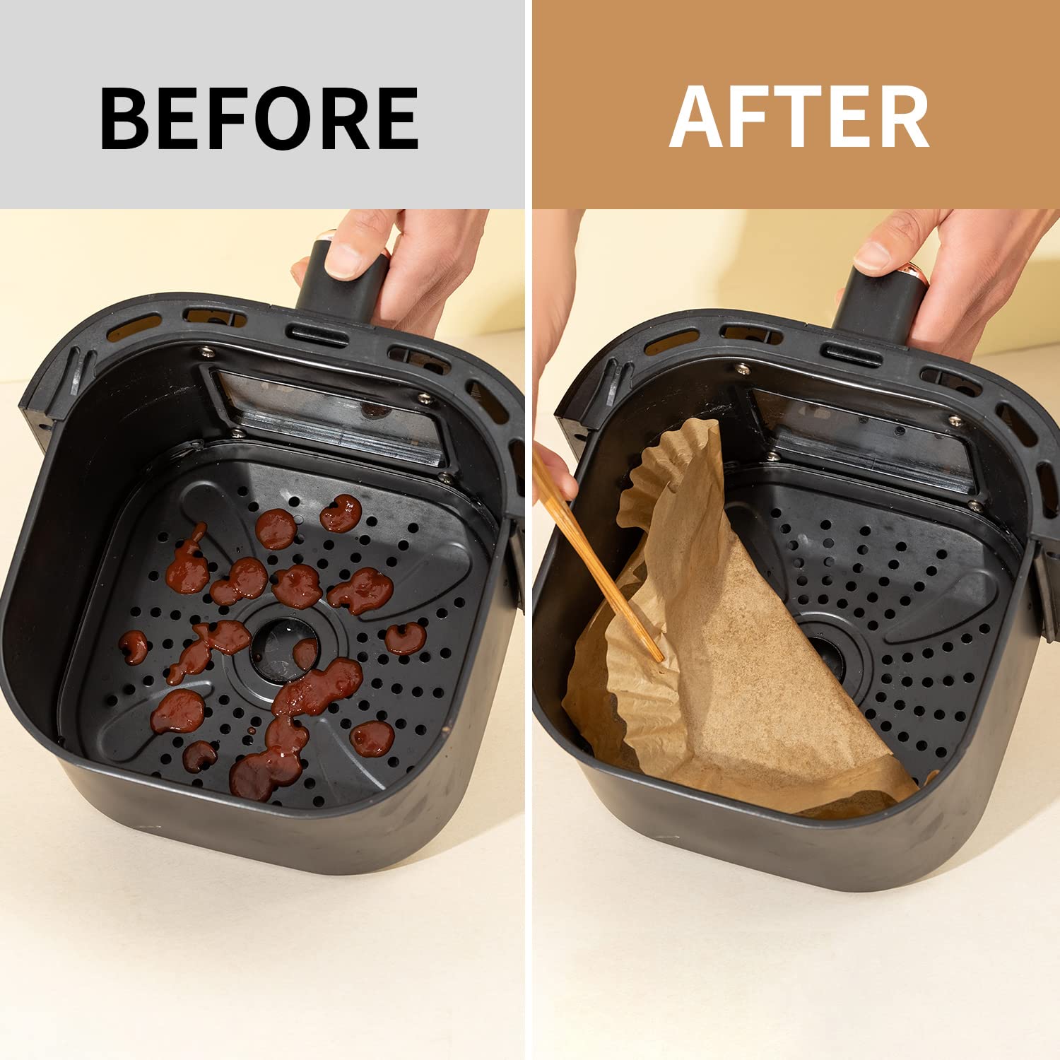 Liner de papel Ecfvtp para freidora Ninja DZ401, compatible y práctico.