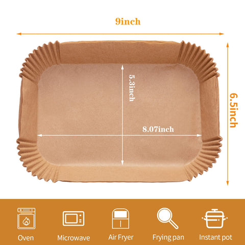 Ecfvtp uso sencillo Ninja freidora de aire, forros rectangulares para cocinar.