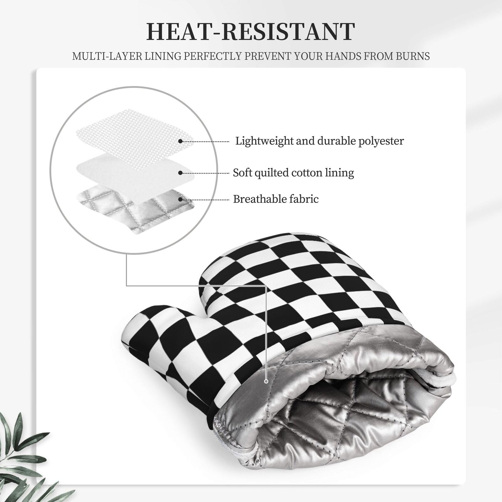 Guante de horno Echoserein 11x7 para calor y agarre cómodo.