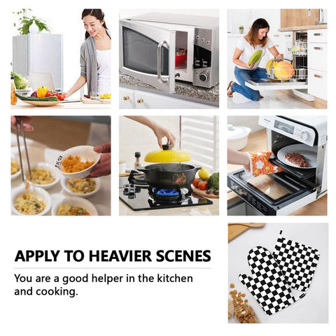 Conjunto de cuatro piezas Echoserein para cocina: guantes y tapetes.