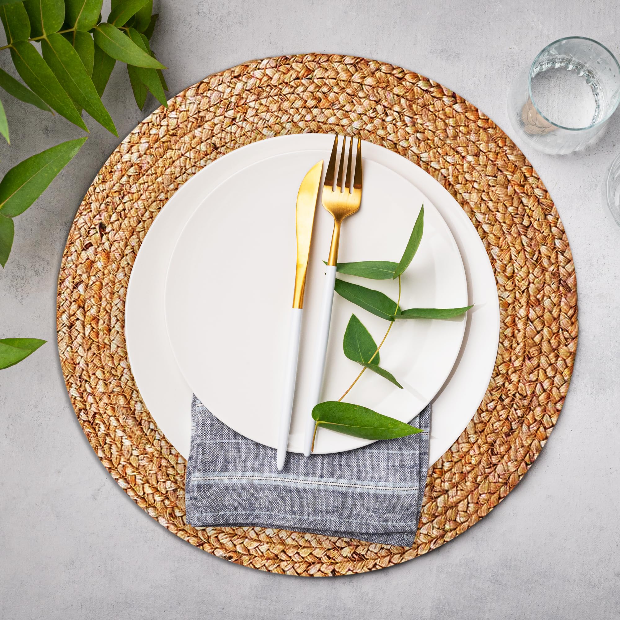 Eco Crave salvamantel yute redondo durabilidad y textura premium