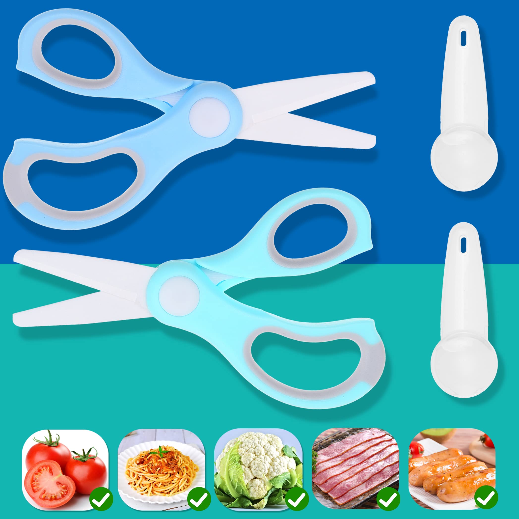 Tijeras cerámicas Eco-Fused, corte preciso para carnes y verduras.