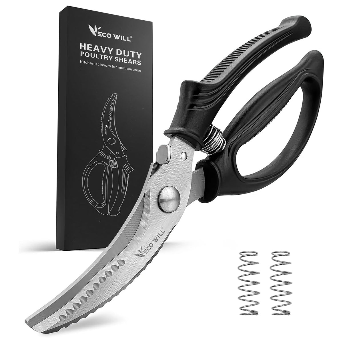 Tijeras ECO-WILL para pollo, corte limpio y seguro en la cocina