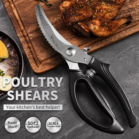 Tijeras ECO-WILL para carne con agarre cómodo y control de corte