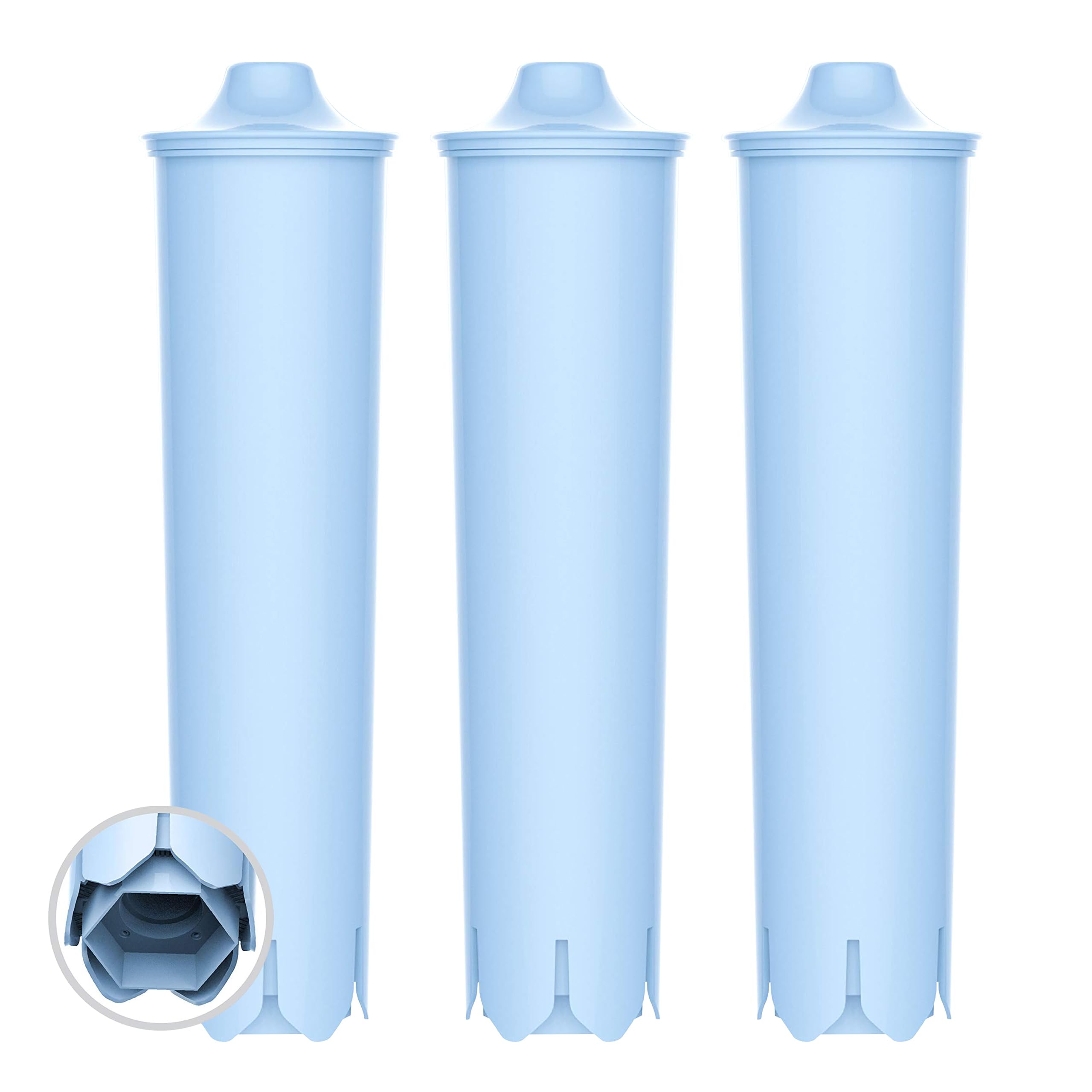 EcoAqua filtro para Jura Claris azul mejora sabor y reduce cloro.