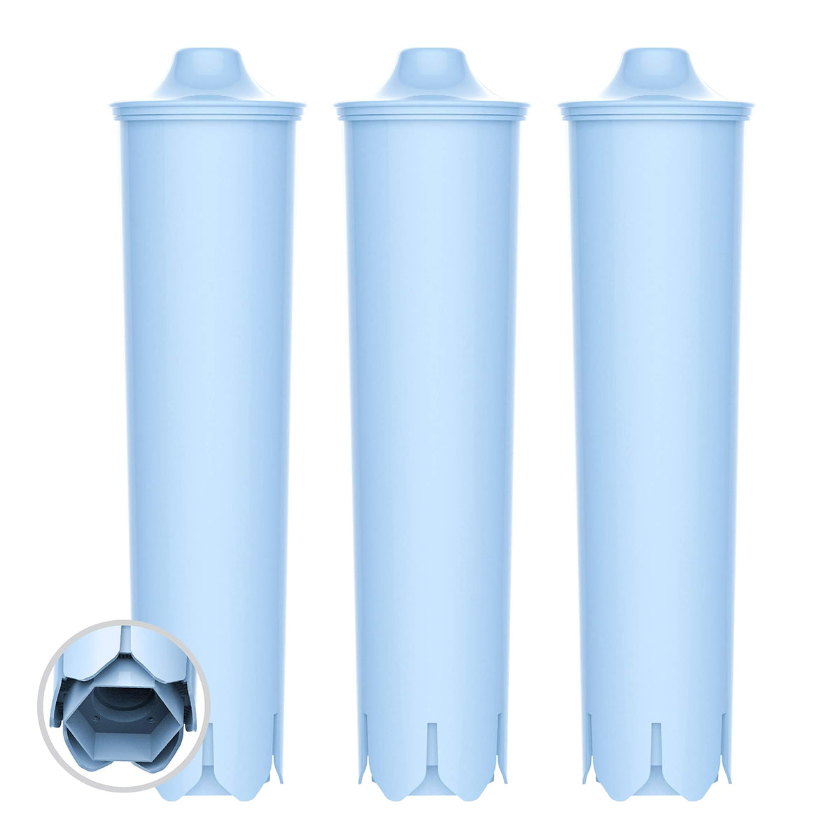 EcoAqua filtro para Jura Claris azul mejora sabor y reduce cloro.