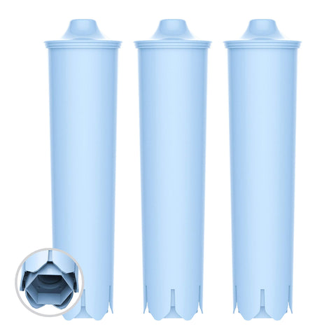 EcoAqua filtro para Jura Claris azul mejora sabor y reduce cloro.