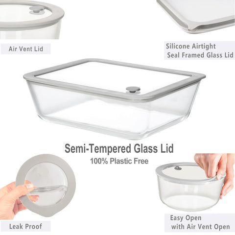 Tapa de silicona gris EcoEvo con sellado seguro sin BPA para conservar alimentos
