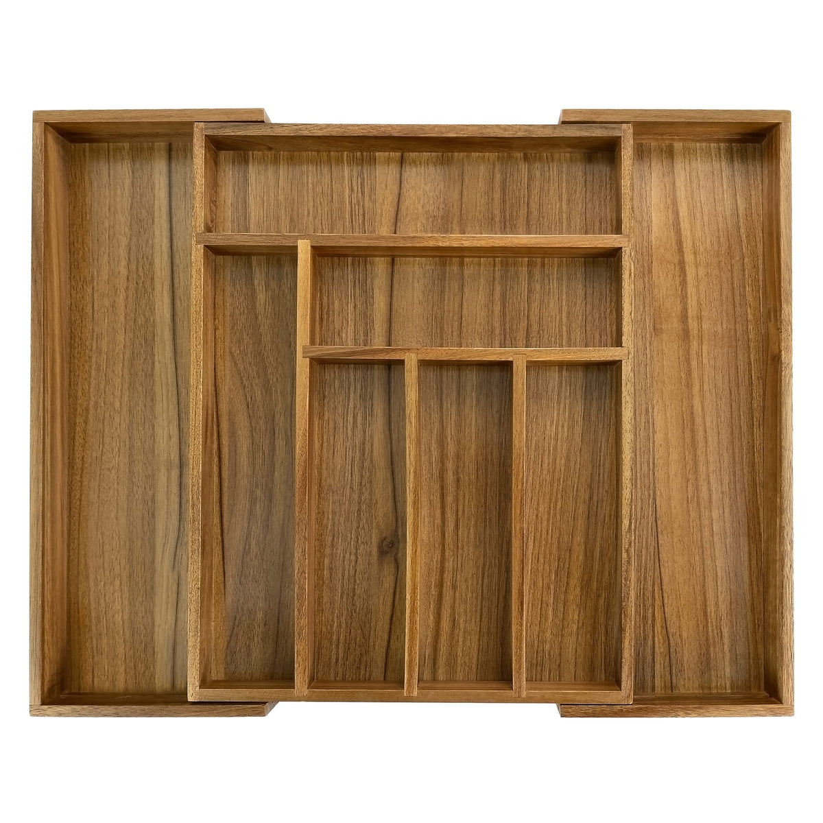 EcoFives organizador de cajón de acacia para cubertería, acceso rápido y ordenado